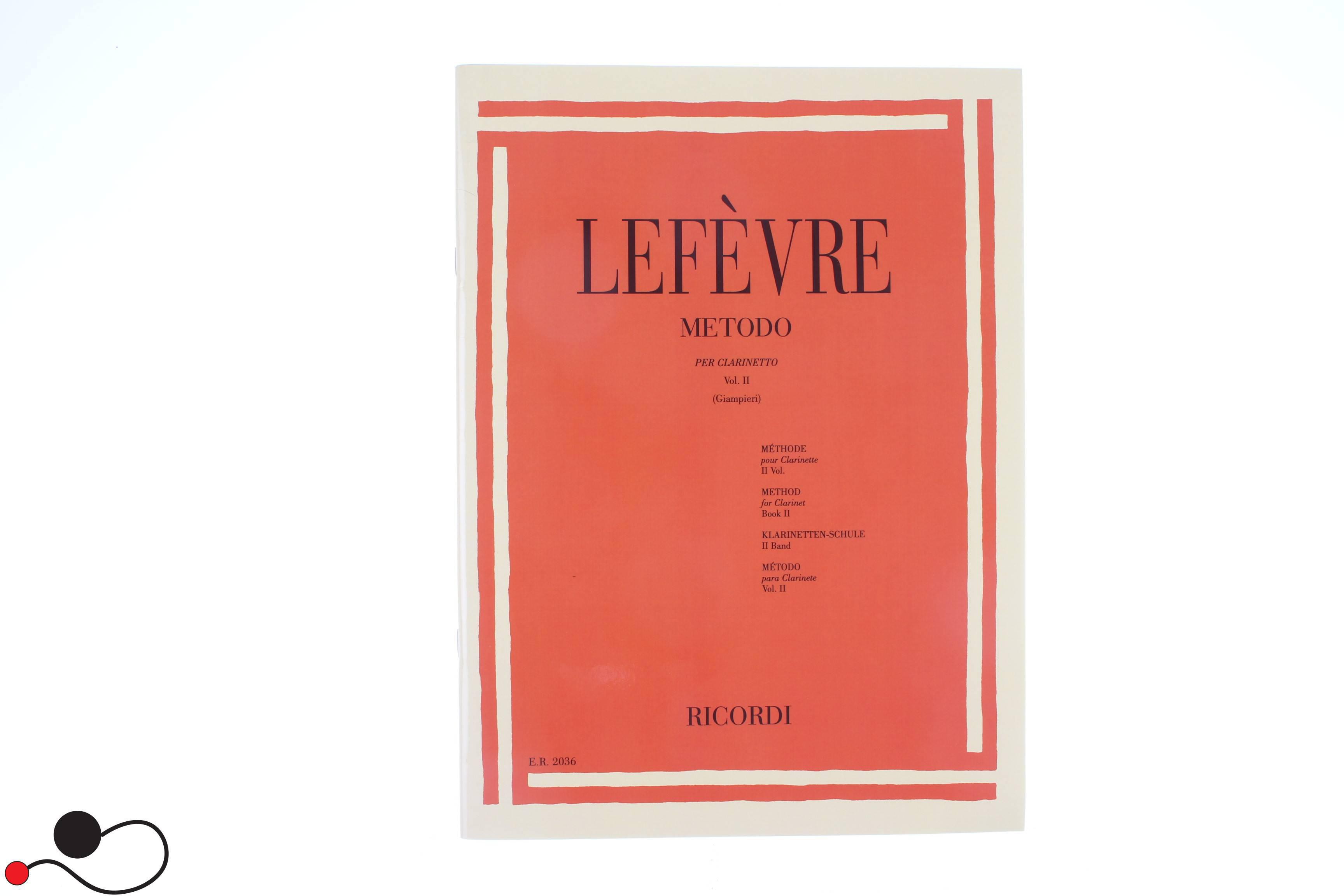 Spartito Ricordi Lefevre